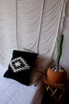 Zapotec Diamond Handmade Cushion | Black-