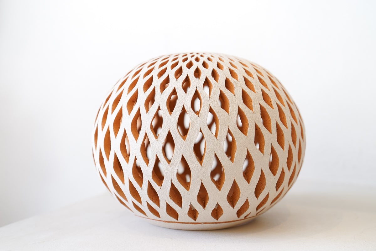 White Clay Lantern Sphere | Large