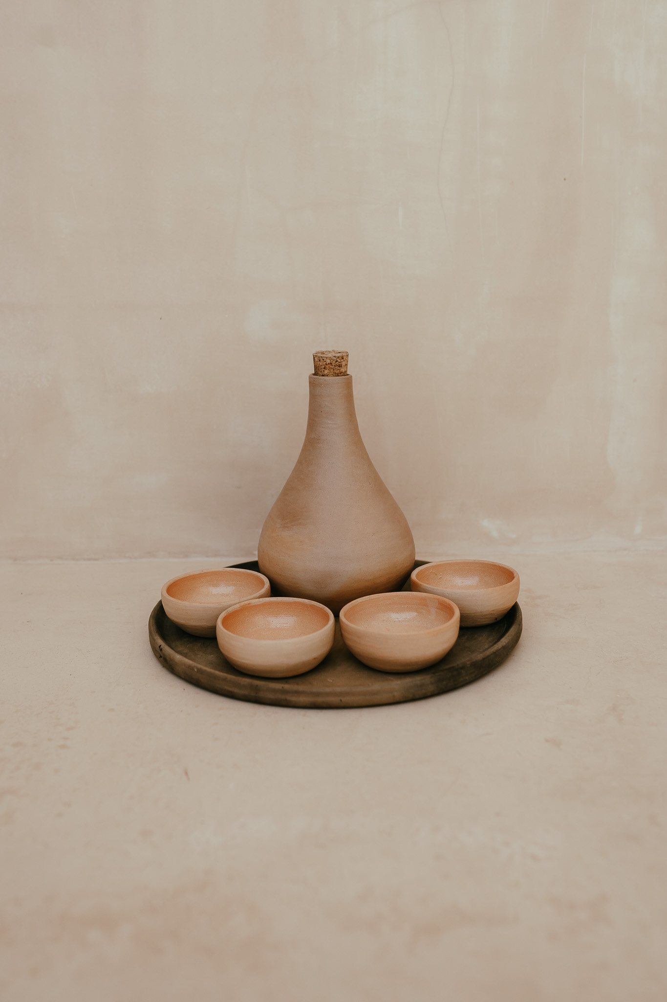 Ceramic Mezcal Drinking Set | Natural Clay Finish