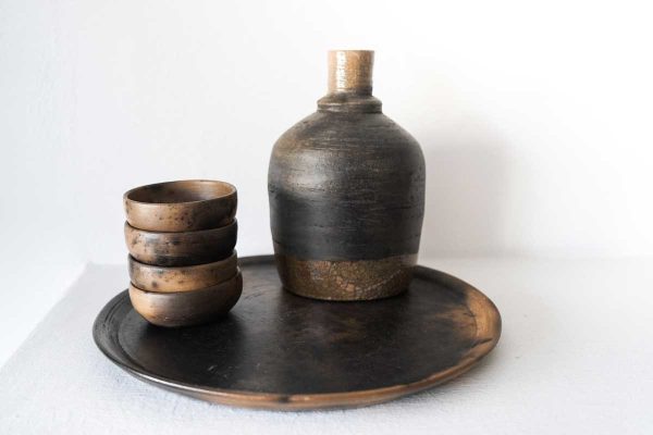 mezcal drinking set - natural coffee stain (5)