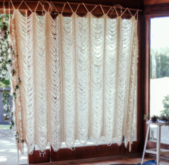 Boho Woven Cotton Curtain | Custom Size