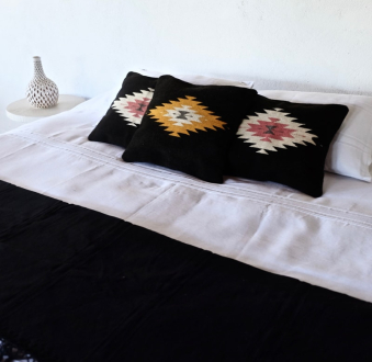 Handwoven Mexican Blanket | Noir