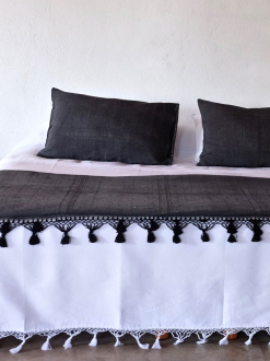 Handwoven Mexican blanket | Denim