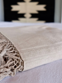 Handwoven Mexican Blanket | Taupe