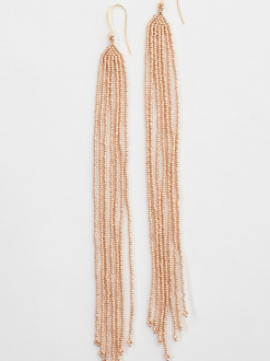 Lahmu beaded earrings in rose gold