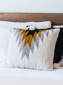 Relampago Mexican Cushion | Natural + Ochre