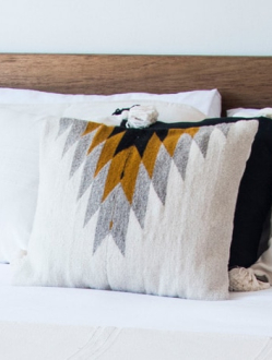 Relampago Mexican Cushion | Natural + Ochre