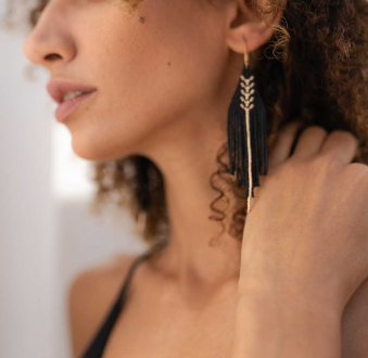 Stella Earrings | Black