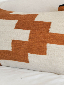 Temple Lumbar Pillow | Natural Base with Copper