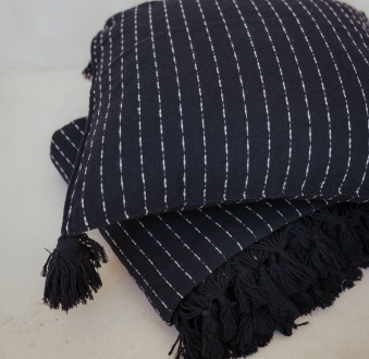 Handwoven Mexican Blanket | Black