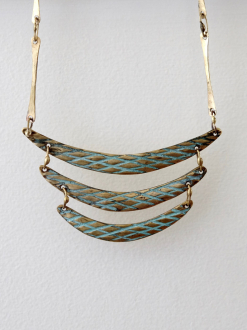 Tlalli Handmade Bronze Necklace | Patina Finish