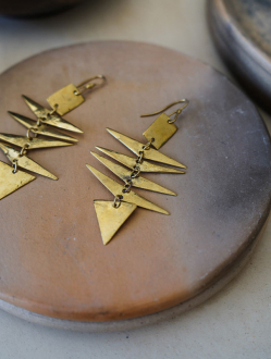 Itza Bronze Earrings Artisan Made