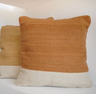 Itzel Handmade Mexican Pillow |  Copper + Natural