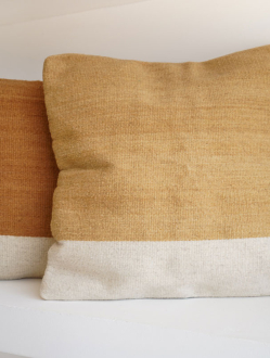 Itzel Handmade Mexican Pillow |  Gold + Natural