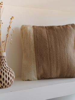 Itzel Handmade Mexican Pillow | Taupe