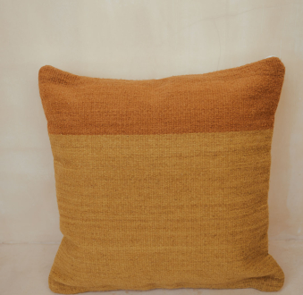 Itzel Handmade Mexican Pillow |  Gold + Copper