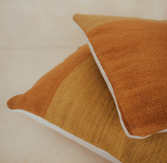 Itzel Handmade Mexican Pillow |  Gold + Copper