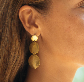 Moon Bronze Earrings