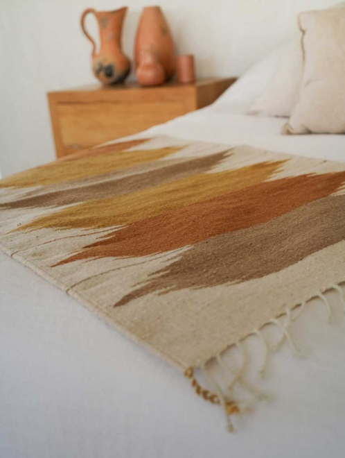 Tierra Mexican Rug | natural base with clay tones