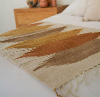 Tierra Mexican Rug | natural base with clay tones