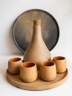 Mexican Mezcal Drinking Set | Barril With Natural Finish
